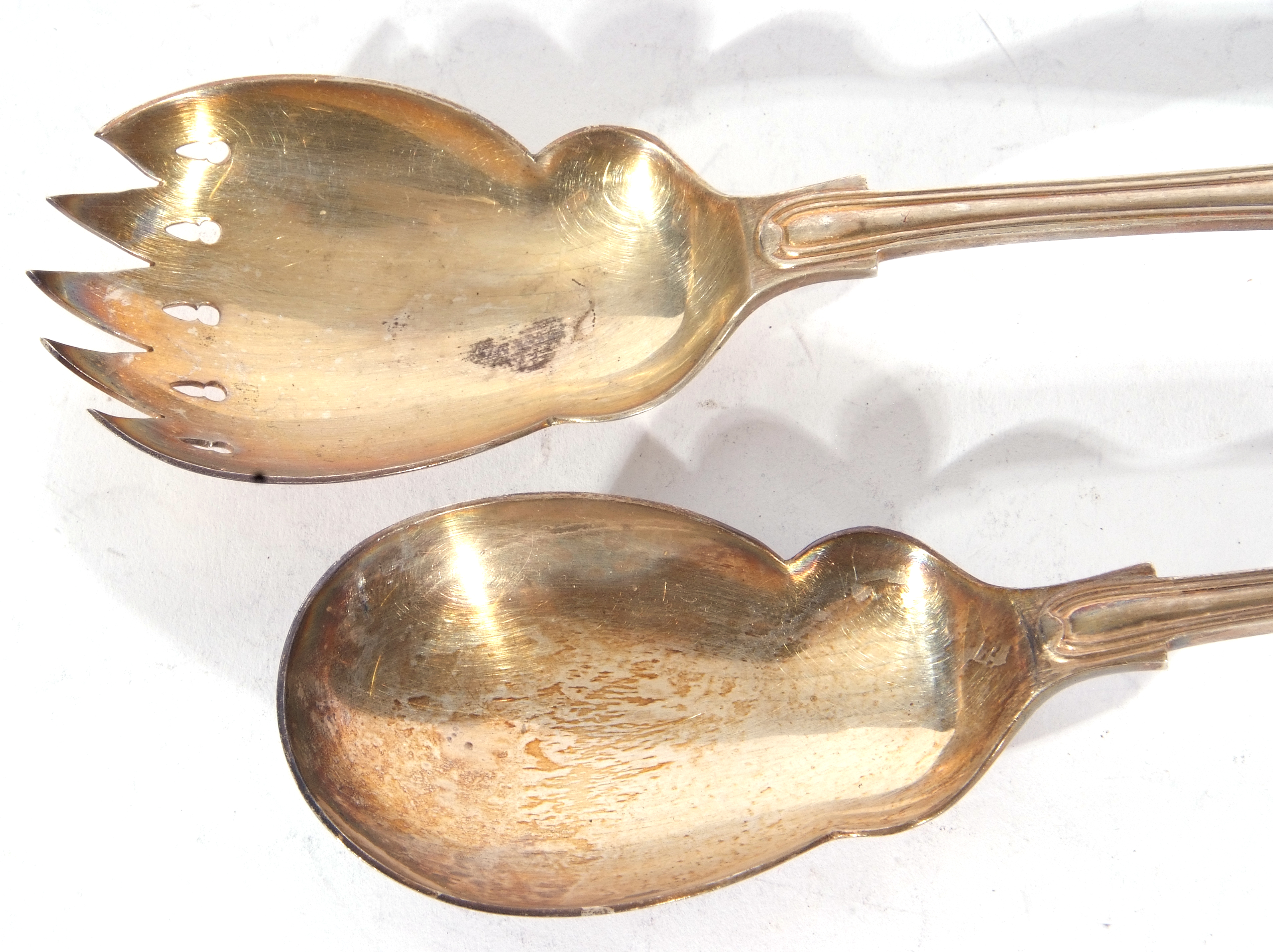 Pr of Kings Pattern silver Salad Servers, Sheffield 1937, 232 gms. - Image 2 of 6