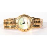 Ladies first quarter of 21st century Gucci gold plated cased wrist watch with black hands to a