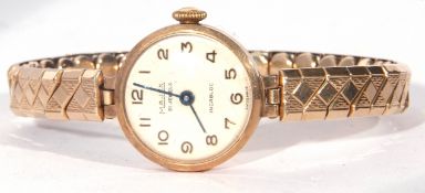 Ladies third quarter of 20th century 9ct gold cased Majex wrist watch with 21-jewel Incabloc