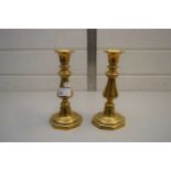 PAIR OF BRASS CANDLESTICKS