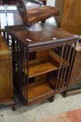 LATE 19TH/EARLY 20TH CENTURY OAK REVOLVING BOOKCASE CABINET, 94CM HIGH