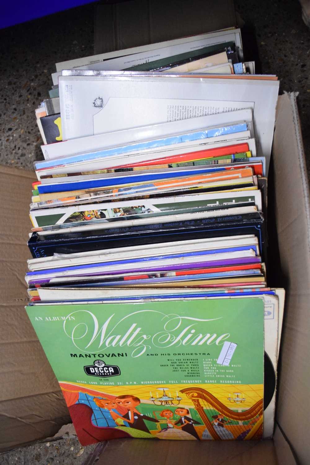 BOX OF ASSORTED RECORDS