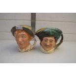 TWO ROYAL DOULTON CHARACTER JUGS 'JARGE' AND 'CAVALIER' (2)