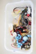 BOX OF MODERN COSTUME JEWELLERY