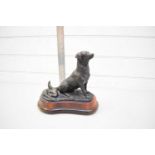 BRONZED RESIN MODEL OF A LABRADOR BY SUFFOLK HERITAGE CASTINGS