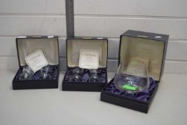 BOXED CAITHNESS LIMITED EDITION CRYSTAL GLASSES TO COMMEMORATE THE MARRIAGE OF THE PRINCE OF WALES