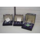 BOXED CAITHNESS LIMITED EDITION CRYSTAL GLASSES TO COMMEMORATE THE MARRIAGE OF THE PRINCE OF WALES