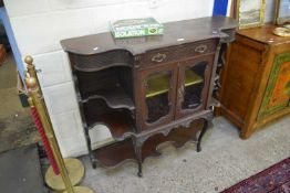 LATE VICTORIAN GLAZED SIDE CABINET, 120CM WIDE