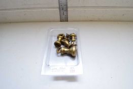 GRADUATED SET OF NINE VARIOUS BRASS BELL WEIGHTS