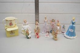 MIXED LOT MODEL FIGURES OF FAIRIES, ROYAL DOULTON DISNEY PRINCESS CINDERELLA MODEL AND OTHERS