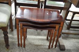 NEST OF THREE MAHOGANY TABLES, LARGEST 56CM WIDE
