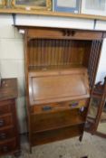 ARTS & CRAFTS STYLE OAK BUREAU, 94CM WIDE