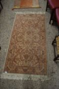 ROYAL KESHAN MODERN FLOOR RUG DECORATED WITH FLOWERS ON A BEIGE BACKGROUND, 160CM LONG