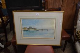 W FAIRCLOUGH, VENICE SALUTE FROM GIUDECCA, WATERCOLOUR, F/G, 59CM WIDE