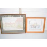 MIXED LOT COMPRISING A SMALL STUDY BY BRIAN STANNARD OF POST OFFICE AND STREET IN NORFOLK,