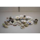 COLLECTION OF MIXED MINIATURE CHINA WARES TO INCLUDE DINNER WARES, CUPS, SAUCERS, PLUS FURTHER