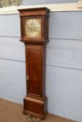 H Jackson Lavington, 18th century and later longcase clock, the brass and silvered dial with Roman