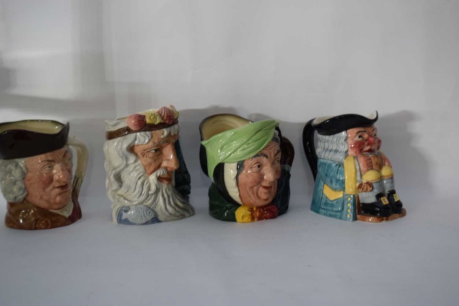 Group of character jugs, Royal Doulton Sari Gamp, Sam Johnson, Neptune and a Clarice Cliff - Image 2 of 4