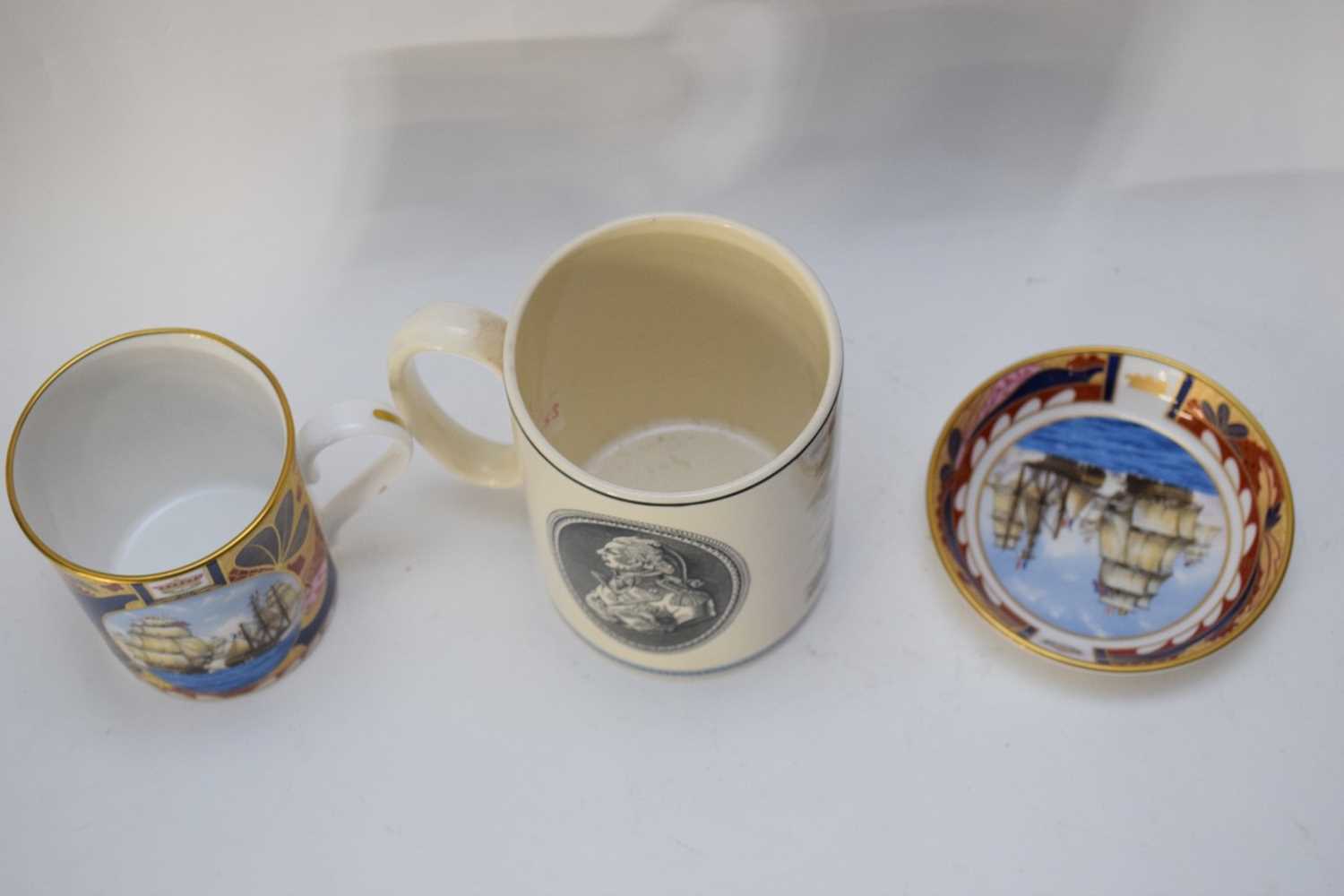 Wedgwood tankard modelled with a print of the Battle of Trafalgar, together with a Nelson collection - Image 4 of 4