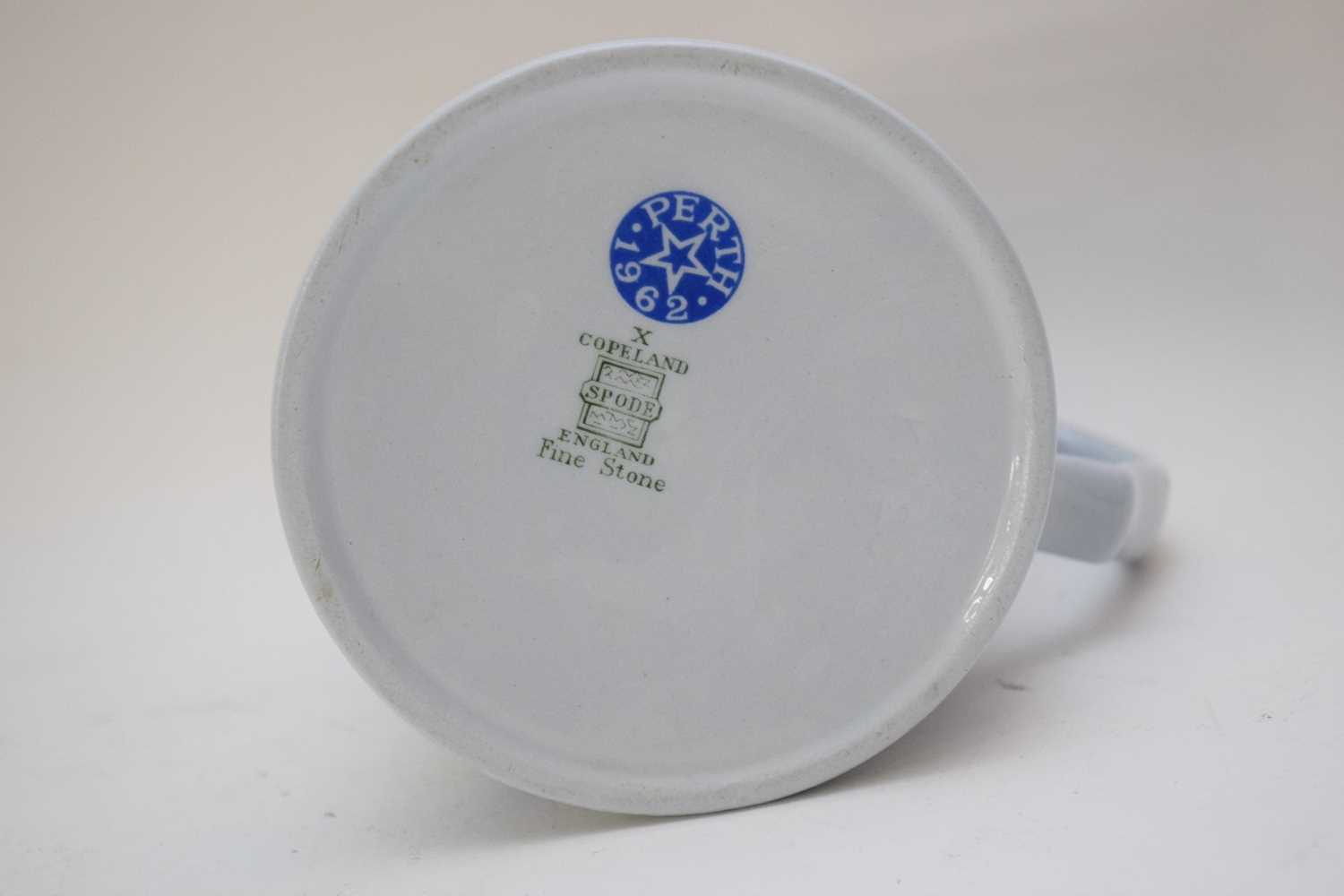 Copeland Spode mug, the light blue ground with various figures in athletic pursuits, the base marked - Image 6 of 6