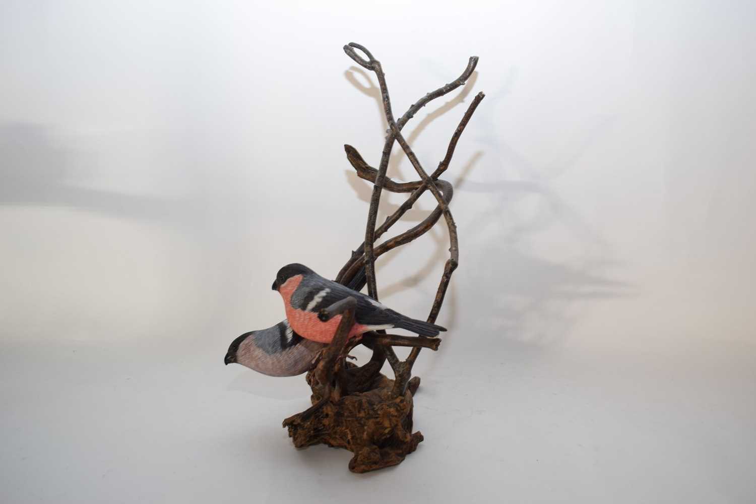 Pottery model of two birds seated on branches - Image 3 of 4