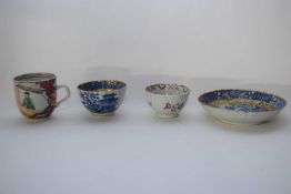 Quantity of Chinese ceramics including an 18th century cup with polychrome design of Chinese