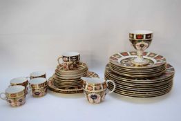 Quantity of Royal Crown Derby wares including ten large plates, six smaller plates and quantity of