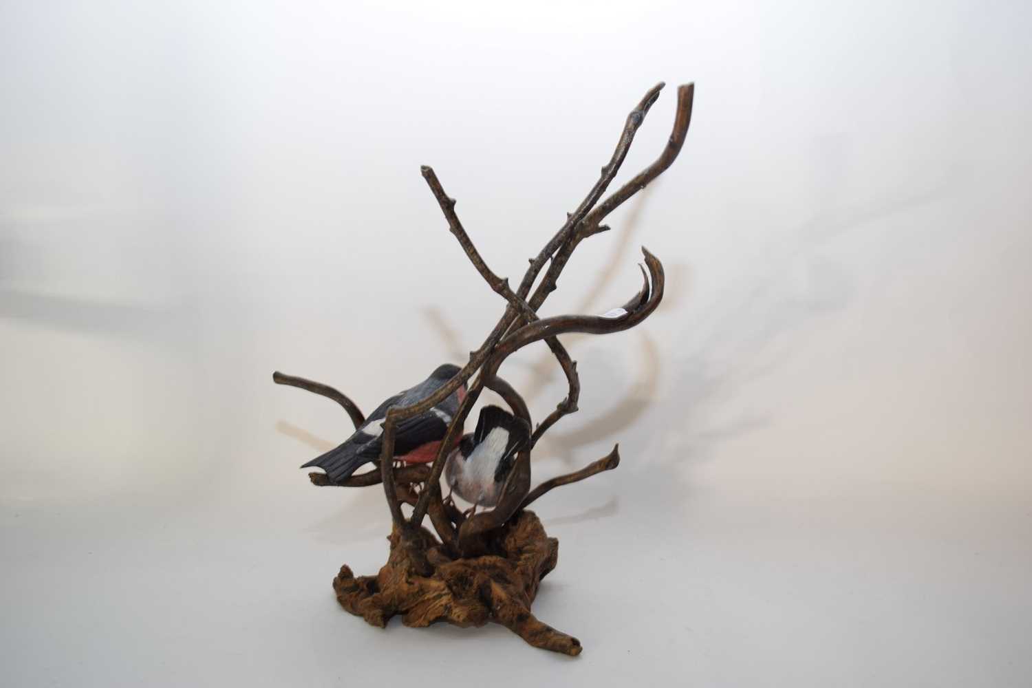 Pottery model of two birds seated on branches - Image 4 of 4