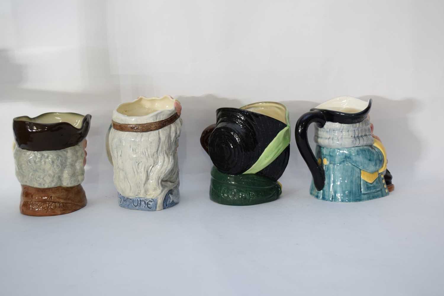 Group of character jugs, Royal Doulton Sari Gamp, Sam Johnson, Neptune and a Clarice Cliff - Image 4 of 4