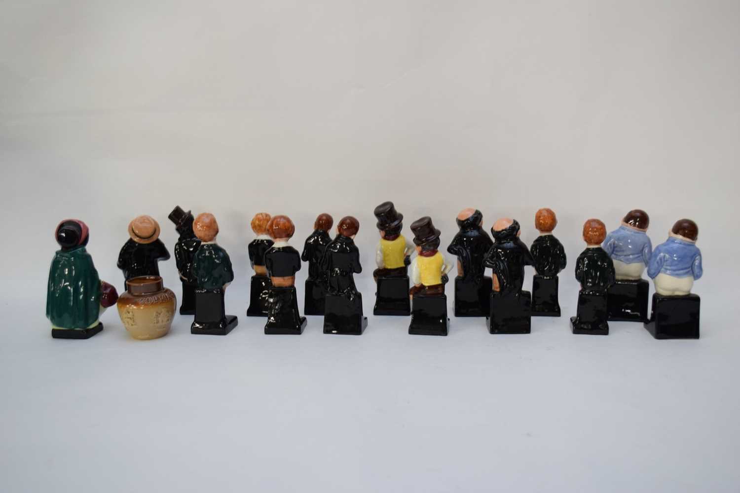 Group of Royal Doulton Dickens ware figures including Fat Boy, Capt Cuttle, Sam Weller, Sari Gamp, - Image 2 of 2