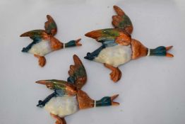 Group of Beswick wall pockets modelled as ducks