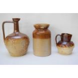 Salt glaze bottle with typical slip designs made by Tom Smith & Co, Old Kent Road, together with a