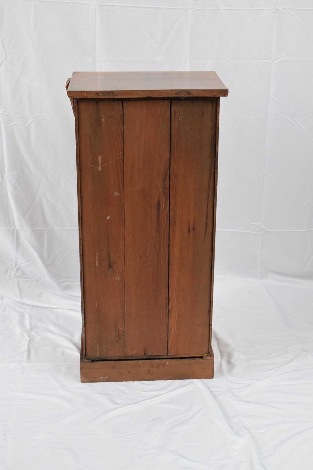 Victorian walnut veneered Wellington chest, the rectangular top over a body with seven drawers - Image 2 of 7