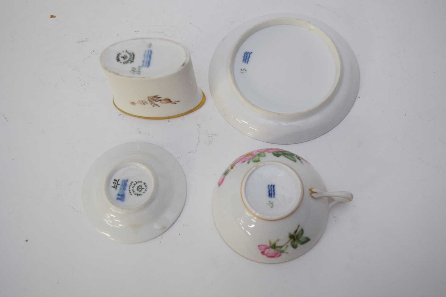 Group of Royal Copenhagen wares including cup and saucer, small spill vase and miniature blue and - Image 2 of 4