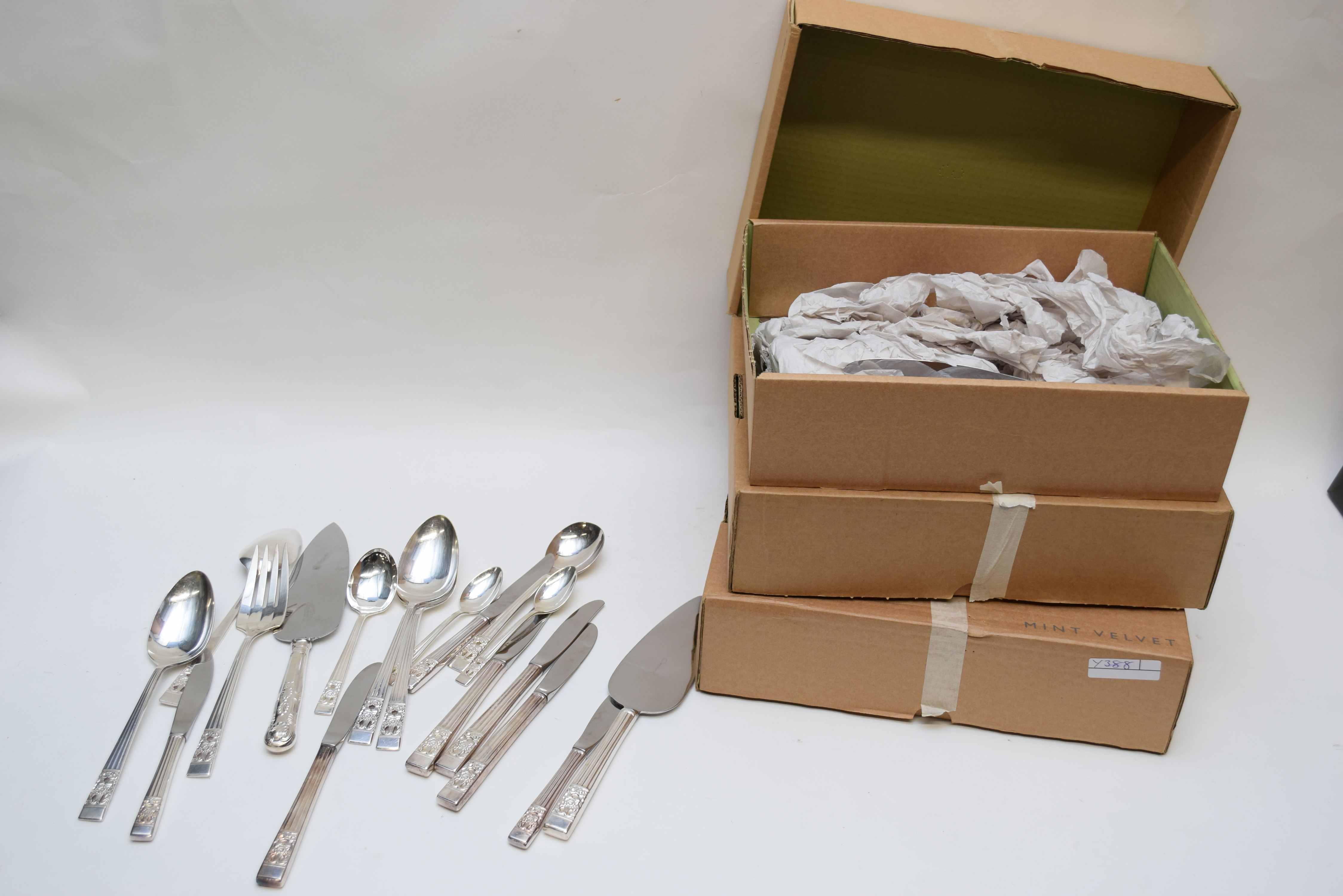 Three boxes of Sheffield plated cutlery, all marked 'Community' - Image 3 of 4