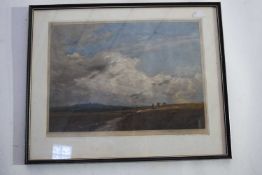 Fred Millar (British 19th Century), Cloud & Common. Print, signed and inscribed. 13x21ins