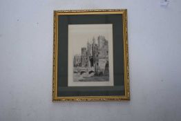 A series of etchings by V. King: Isleworth from the River; Hampton Court, London; Old St Albans.