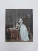 French coloured engravings in circa 18th century manner (12)