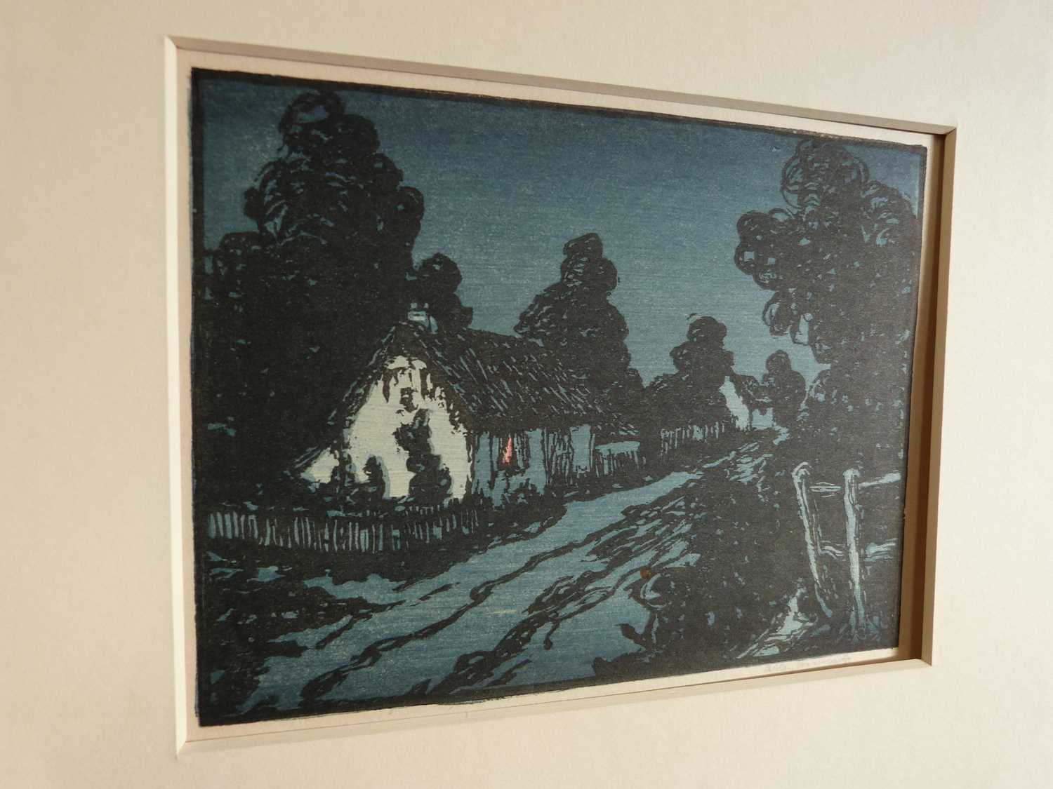 Andrew Kay Womrath, 3 colour woodcuts. Colour woodcuts. 3.5x2ins - Image 3 of 3