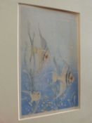 Jean Armitage, ‘Angel Fish’ . Colour woodcut. 11x7ins