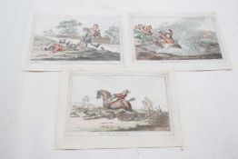 After James Gillray (British, 18th Century) Sporting Prints: 'Hounds Finding'; 'Coming in at the