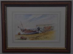 Kenneth Grant (British 20th Century), 'Ready for Sea'. Watercolour, signed. 6.5x9.5ins