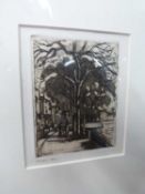 Ludovico Pissarro, ‘The Mall, Hammersmith’. Etching. 5X3.5ins