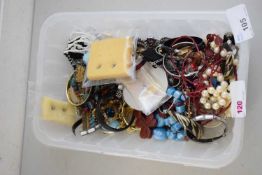 BOX OF COSTUME JEWELLERY