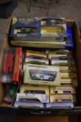 BOXED LLEDO, DAYS GONE BY AND MATCHBOX MODELS OF YESTERYEAR TOY VEHICLES PLUS VARIOUS PROMOTIONAL