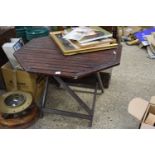 OCTAGONAL SLATTED TOP GARDEN TABLE