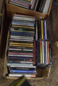 TWO SMALL CARDBOARD BOXES OF CDS