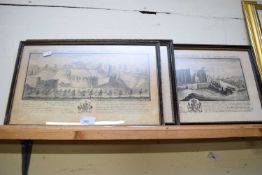 THREE ENGRAVINGS, VIEWS OF CASTLE ACRE CASTLE AND CASTLE ACRE PRIORY AND CASTLE RISING CASTLE, F/