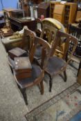 SET OF FOUR LATE 19TH CENTURY MAHOGANY DINING CHAIRS