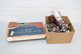 COLLECTION OF VINTAGE CHRISTMAS LIGHTS AND DECORATIONS TO INCLUDE EXAMPLES BY KLIMAX